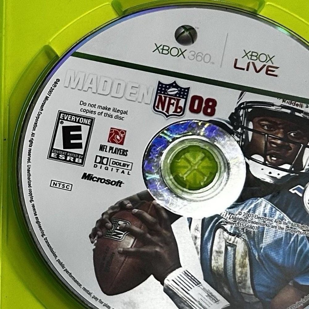 Madden NFL 08 Xbox 360 Football microsoft Live video‎ game CD Rated E